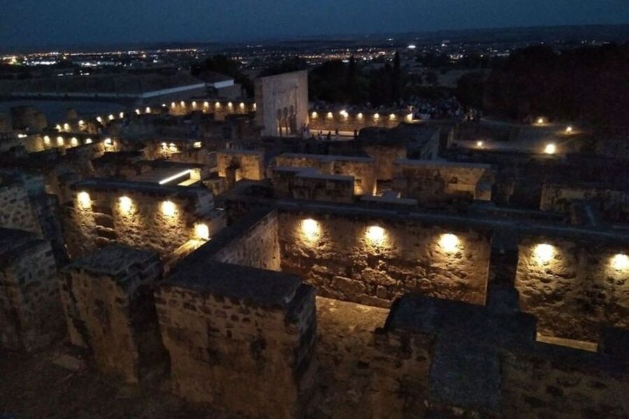 Cordoba: Medina Azahara Night Tour without transport - Common trade-offs: closures, light levels, and language
